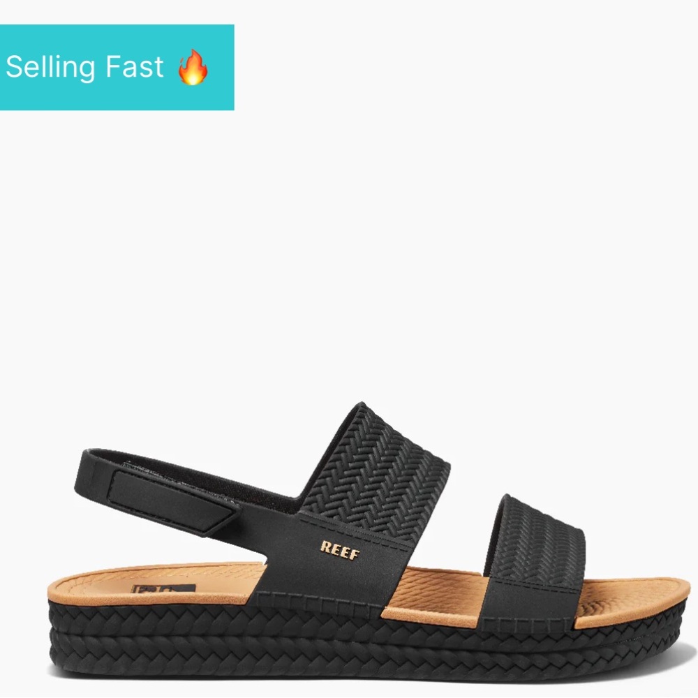 Reef Water Vista Women's Sandals black/tan NEW W/Tag